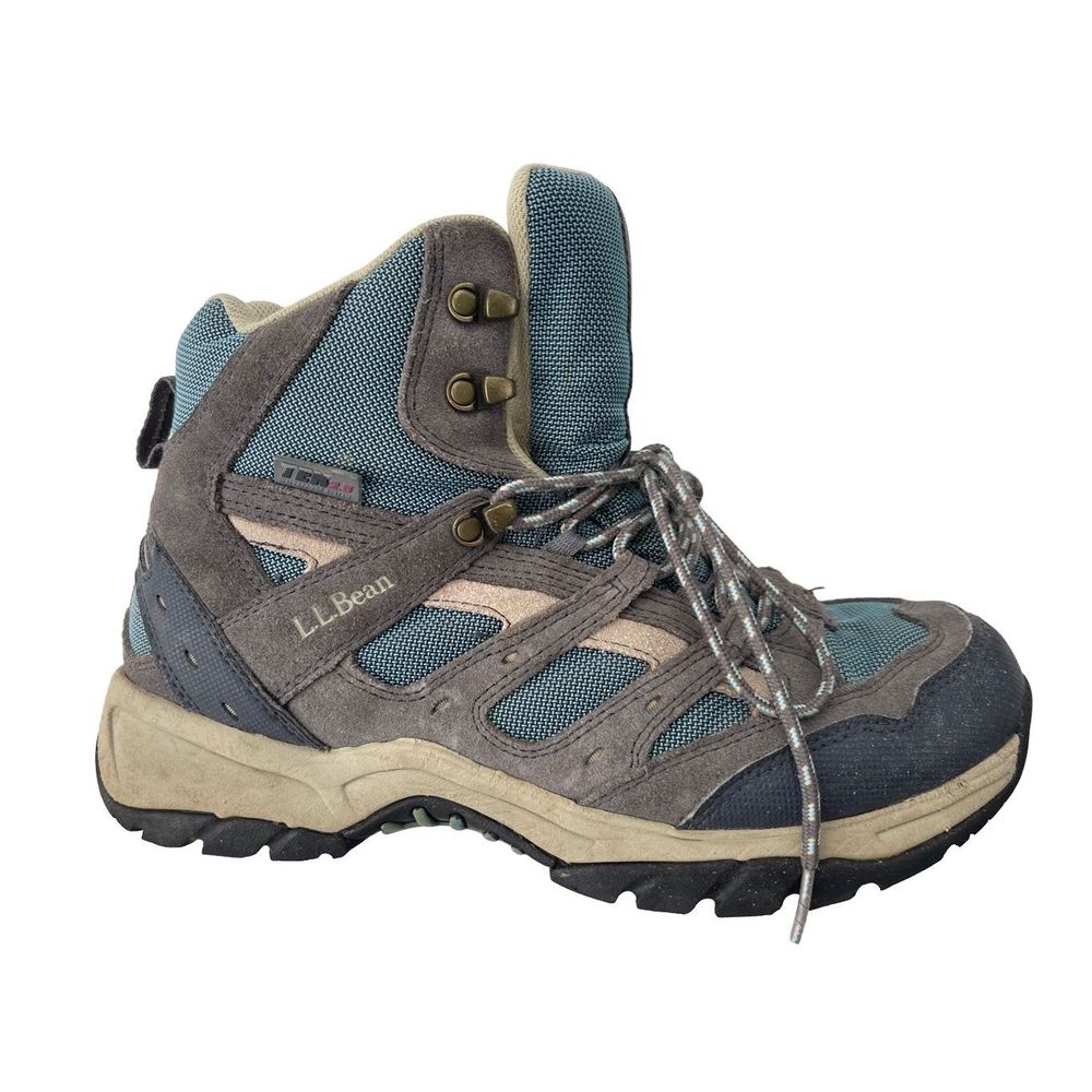 L.L. Bean Blue Gray Hiking Outdoors Boots Size 11